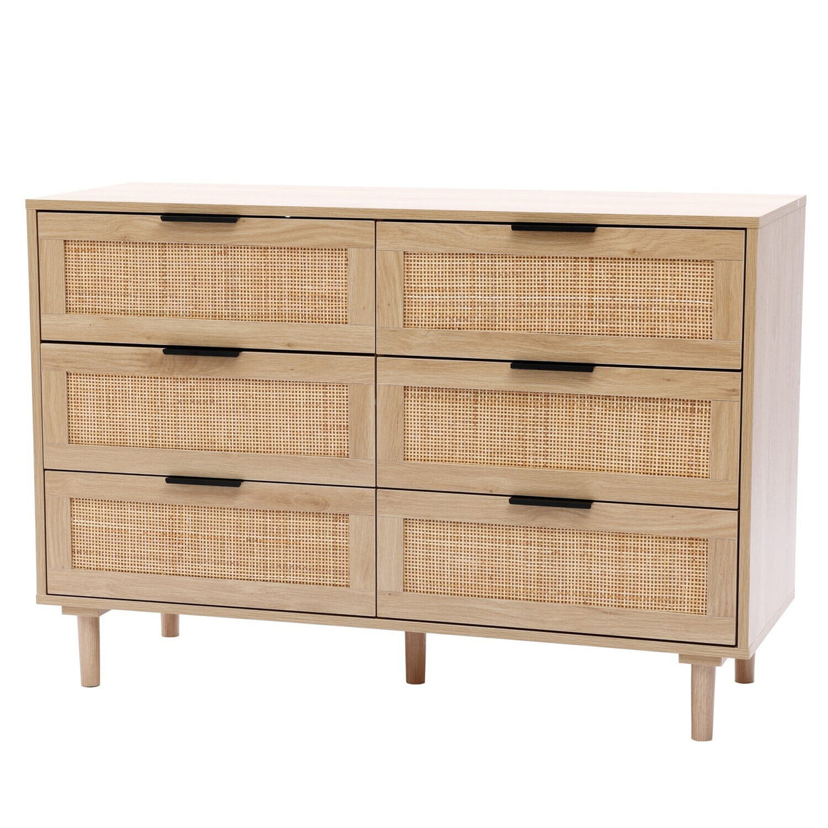 Light Wood 6-Drawer Dresser D90457
