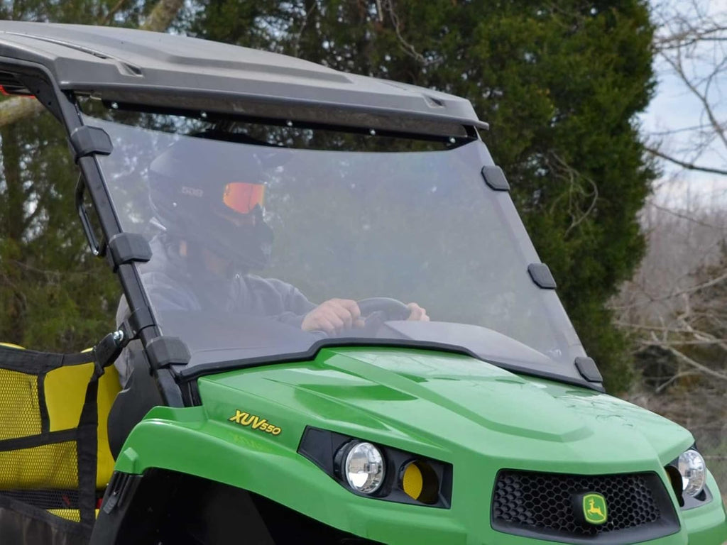 Full Front Windshield for John Deere Gator XUV 550 / 560 / 560E / 590E / 590i / 590M, 1/4 Polycarbonate, Scratch-Resistant O72569