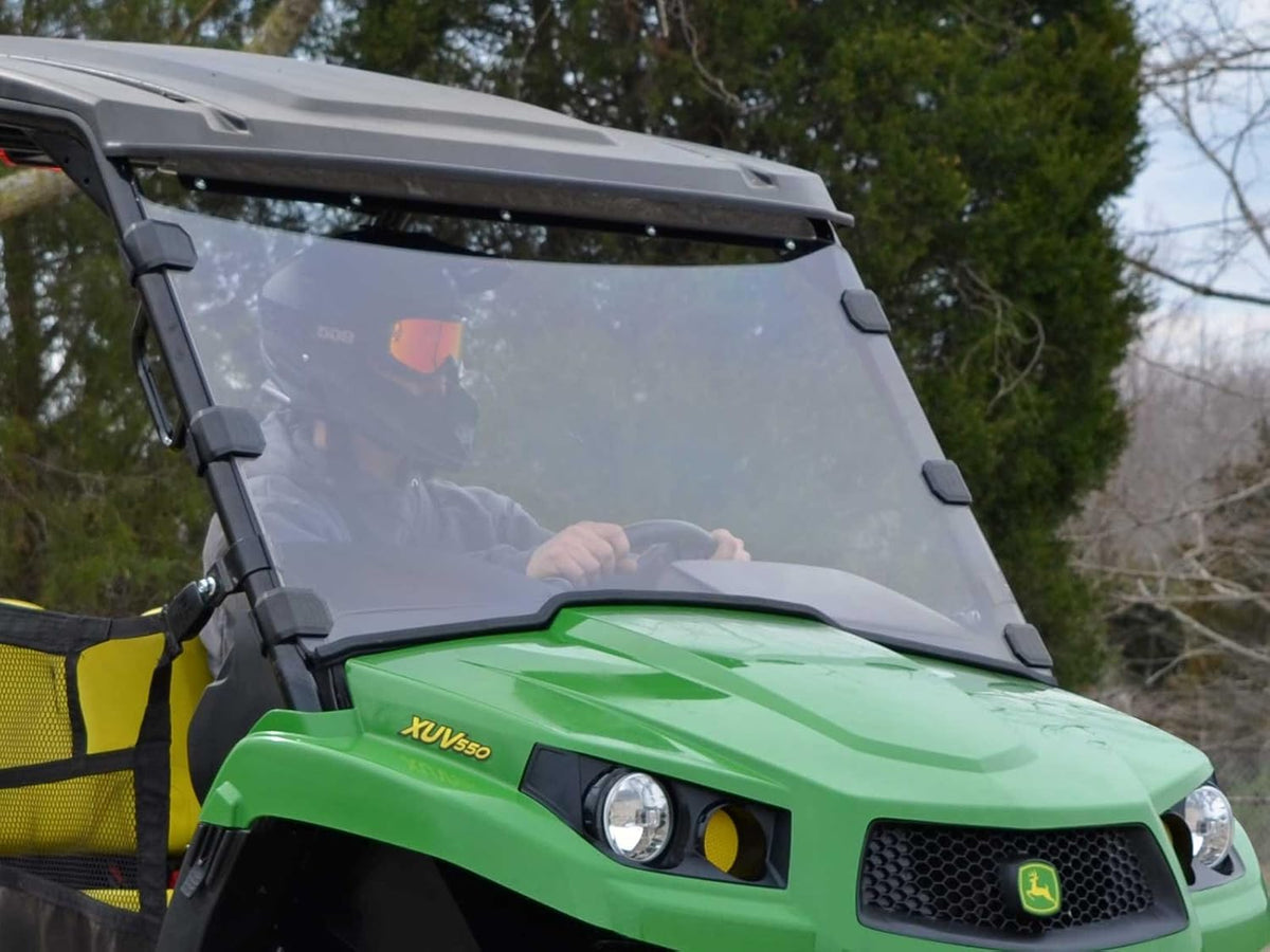 Full Front Windshield for John Deere Gator XUV 550 / 560 / 560E / 590E / 590i / 590M, 1/4 Polycarbonate, Scratch-Resistant O72569