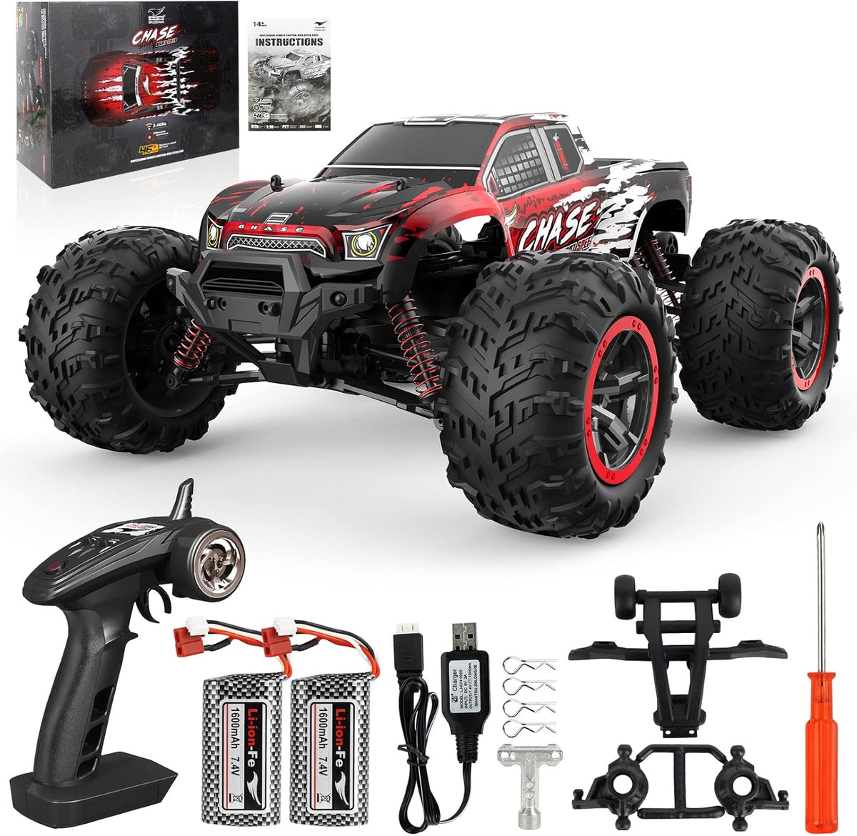 Remote Control Truck 1:10 Scale 4WD Off Road Monster Truck L4595