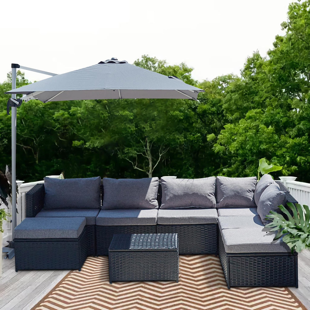Outdoor Sectional Wicker Rattan Sofa Set with Cushion V5402