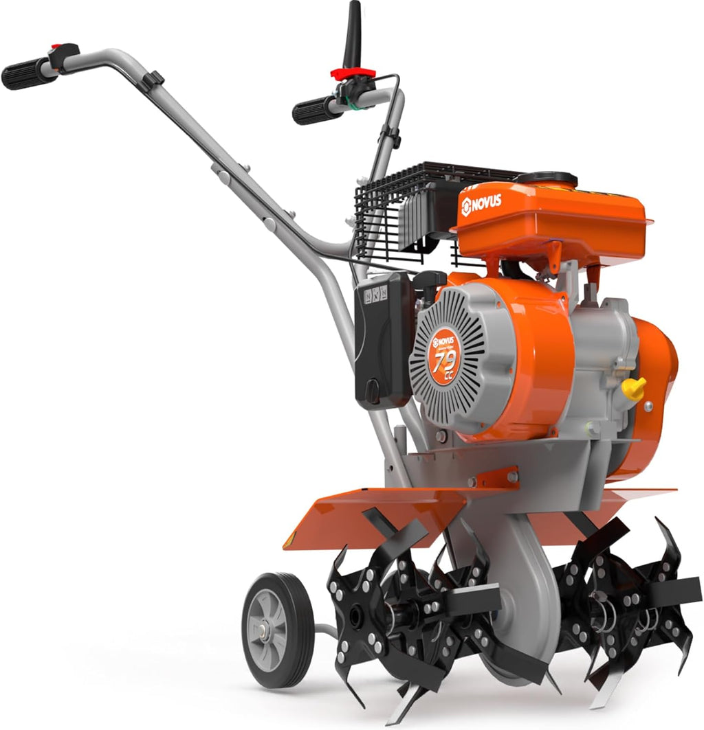 17-Inch Gas Tiller, 79 cc 4-Cycle Gas Engine, Forged Steel Tines B557