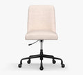 Black Upholstered Rolling Desk Chair U467960