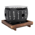 Mini Portable Round Aluminum Alloy Charcoal Hibachi Grill W27296