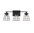 3 Light Black Bath Bar V8421