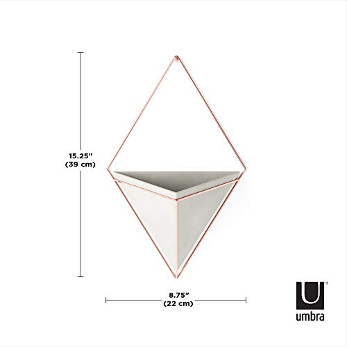 White-Nickel Wall Display Planter Pot K9432