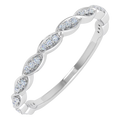 14K White Gold Diamond Eternity Wedding Band Ring H5521