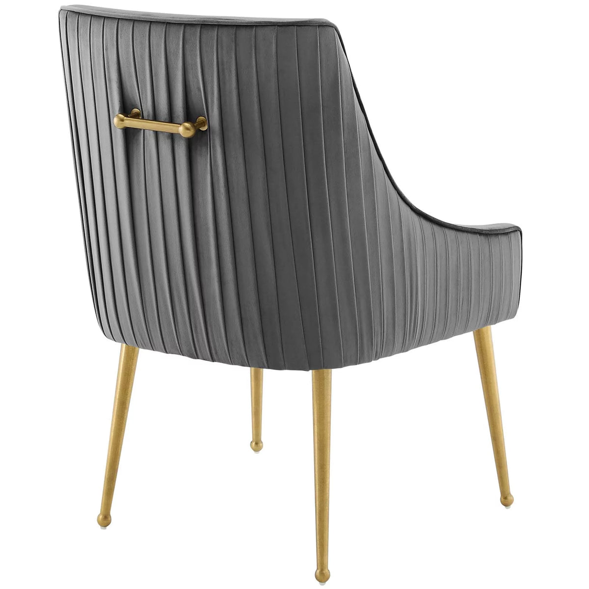 Gray Upholstered Velvet Dining Chair F5235