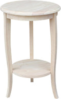 White Round End Table T724047