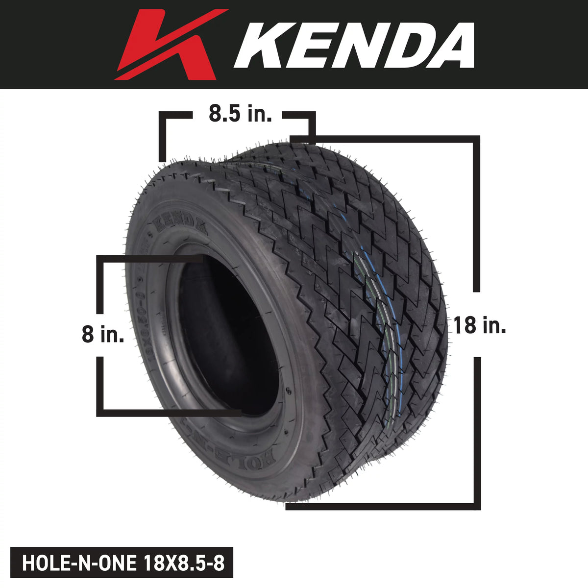 18x8.5-8 4 Ply Tubeless Golf Cart Turf Tires 4 Pack C46660