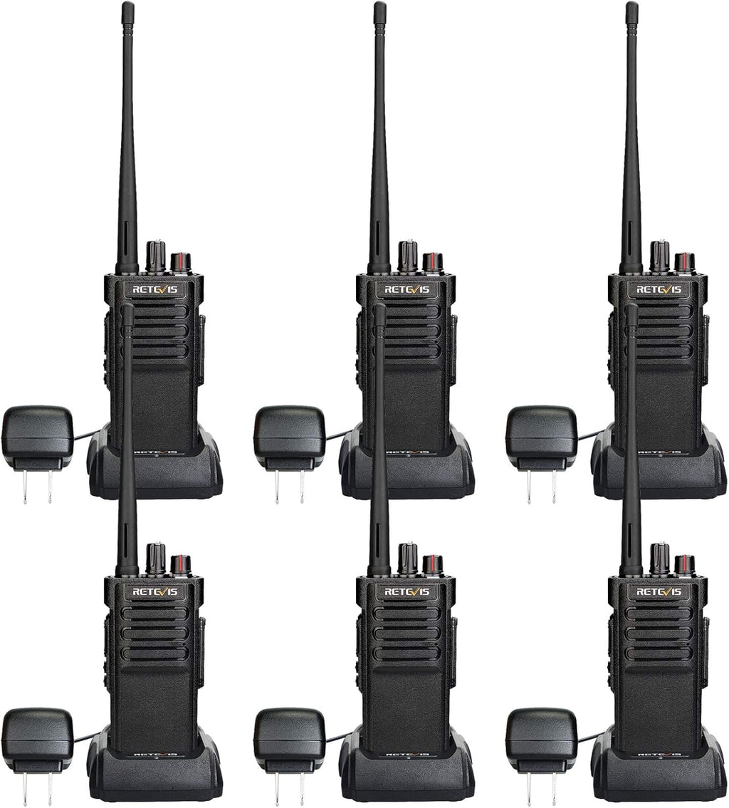 6 Pack Heavy Duty Two Way Radios with Charging Station V180982