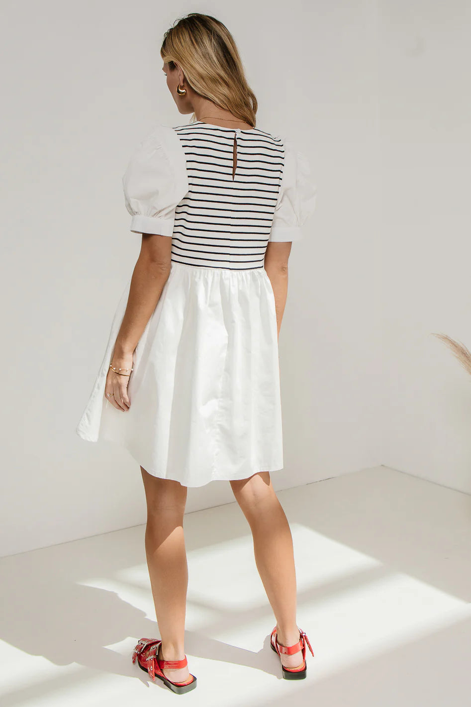 Puff Sleeve Mini Dress G6863