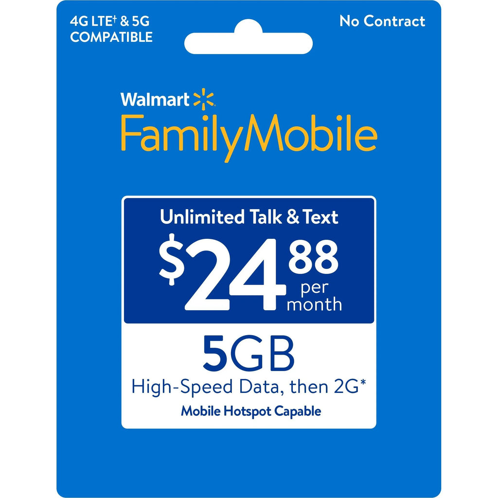 $24.88 Unlimited Talk & Text Monthly Prepaid Plan (5GB at High Speed) R643983