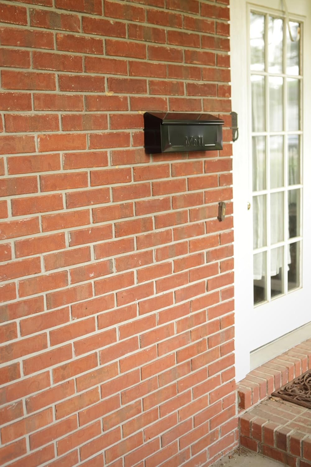 Black Wall-Mount Galvanized Steel Mailbox A888