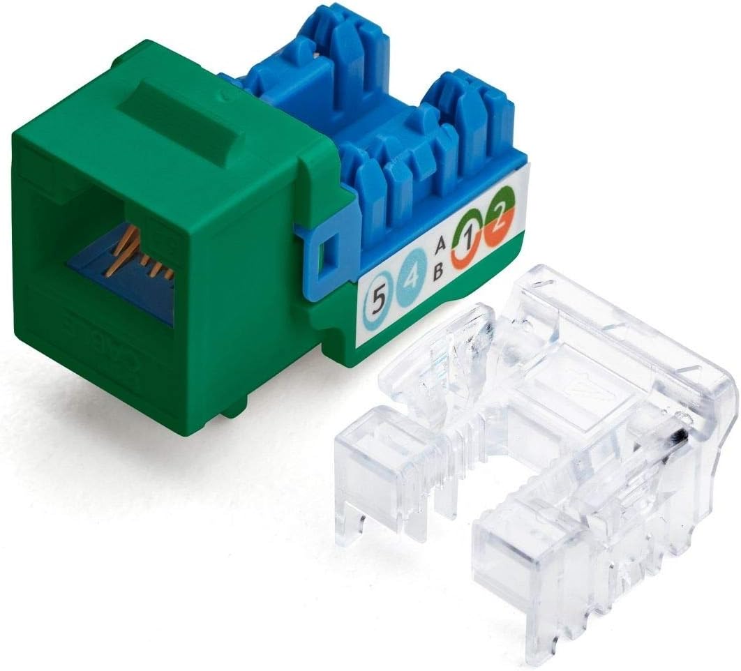 White Cat6A Keystone Jack 24 Pack W617
