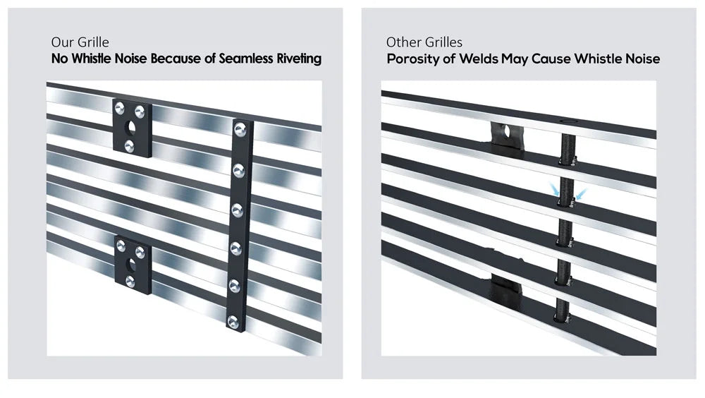 Full Face Stainless Steel Chrome Billet Grille Grill Insert S557117