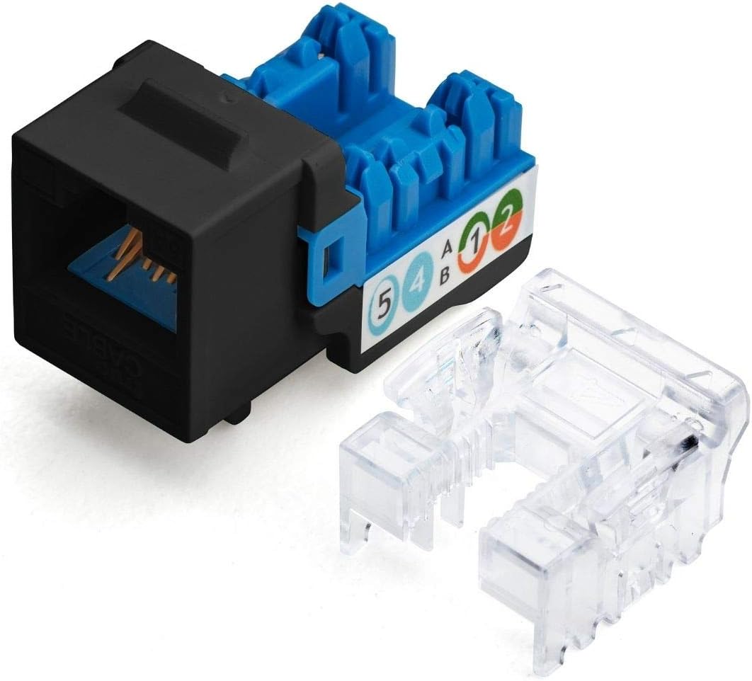 White Cat6A Keystone Jack 24 Pack W617