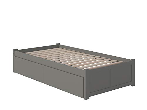 Platform Bed with Footboard & Storage Drawers Y452