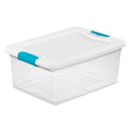 15-Qt. Clear Stackable Latching Storage Box Container (96 Pack) N246