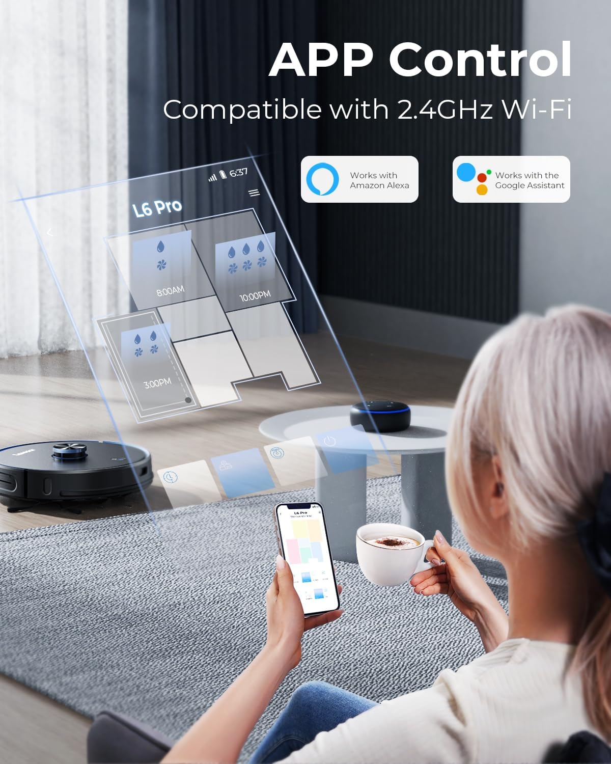3 in 1 Robot Vacuum and Mop Combo with Self Emptying Station A40913