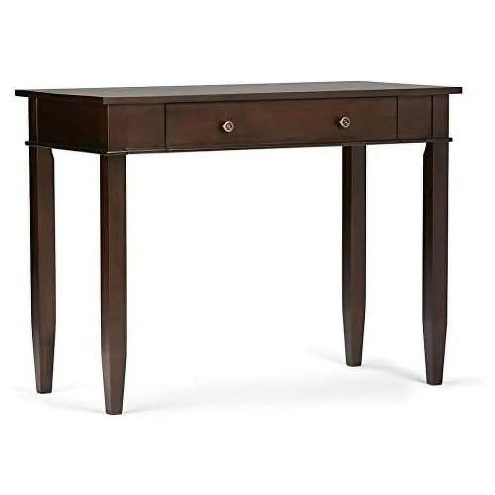 42" Dark Brown Solid Wood Desk Y267713