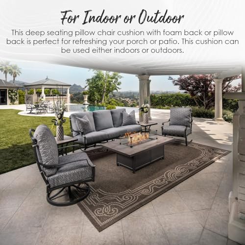 Black 23" x 24" Outdoor Chair Cushion Set J227