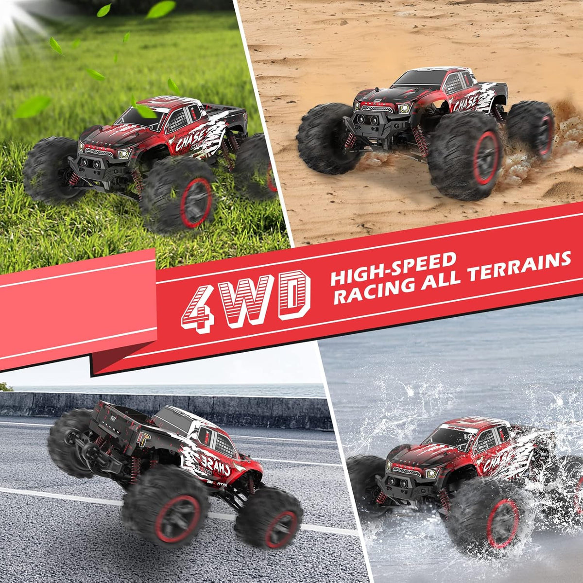 Remote Control Truck 1:10 Scale 4WD Off Road Monster Truck L4595