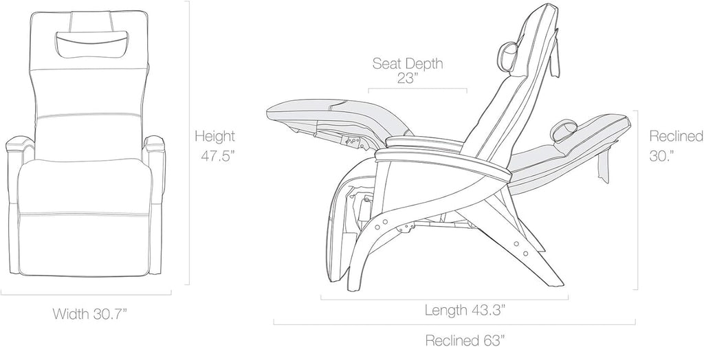 Pepper Leather Zero Gravity Recliner N517592