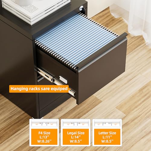 4 Drawer Black Metal File Cabinet U85709