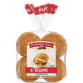 Sesame Topped Hamburger Buns, 4-Pack 8 Count Bags W91870