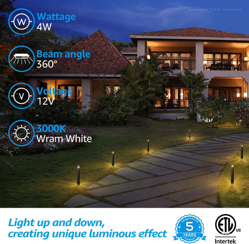12-Pack Low Voltage Bollard Pathway Lights K734
