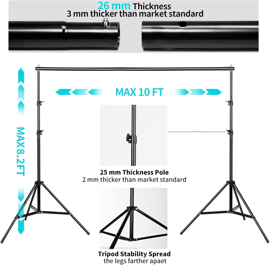 Adjustable Photography Backdrop Stand with Carrying Bag V962