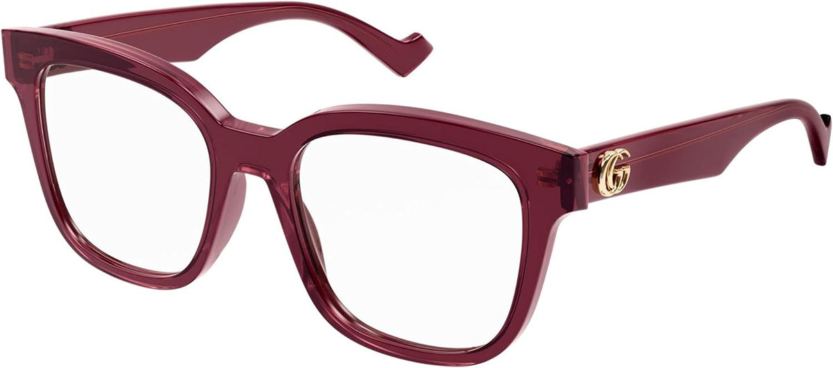 Transparent Burgundy Square Eyeglasses U24169
