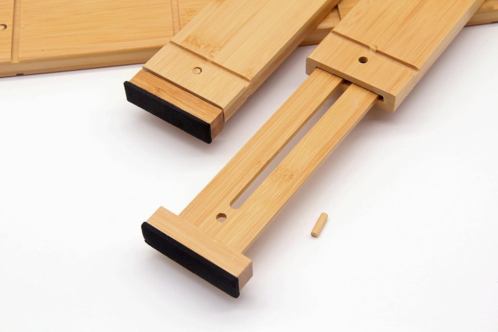 4 Pack Bamboo Drawer Dividers with 9 Inserts T32672