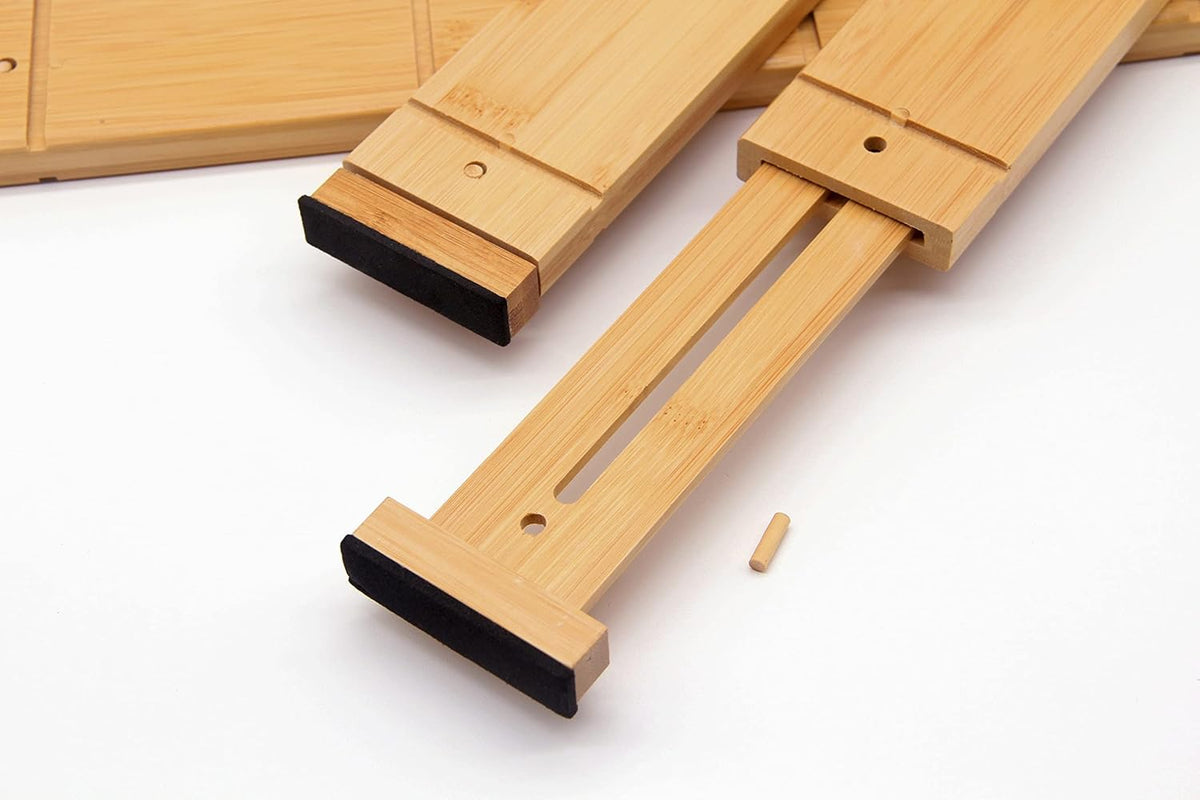 4 Pack Bamboo Drawer Dividers with 9 Inserts T32672