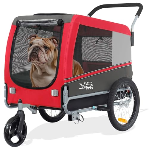 Large Dog Bike Trailer & Stroller for Dogs Up to 78 lbs V409