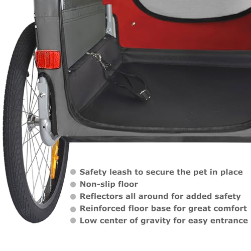 Large Dog Bike Trailer & Stroller for Dogs Up to 78 lbs V409