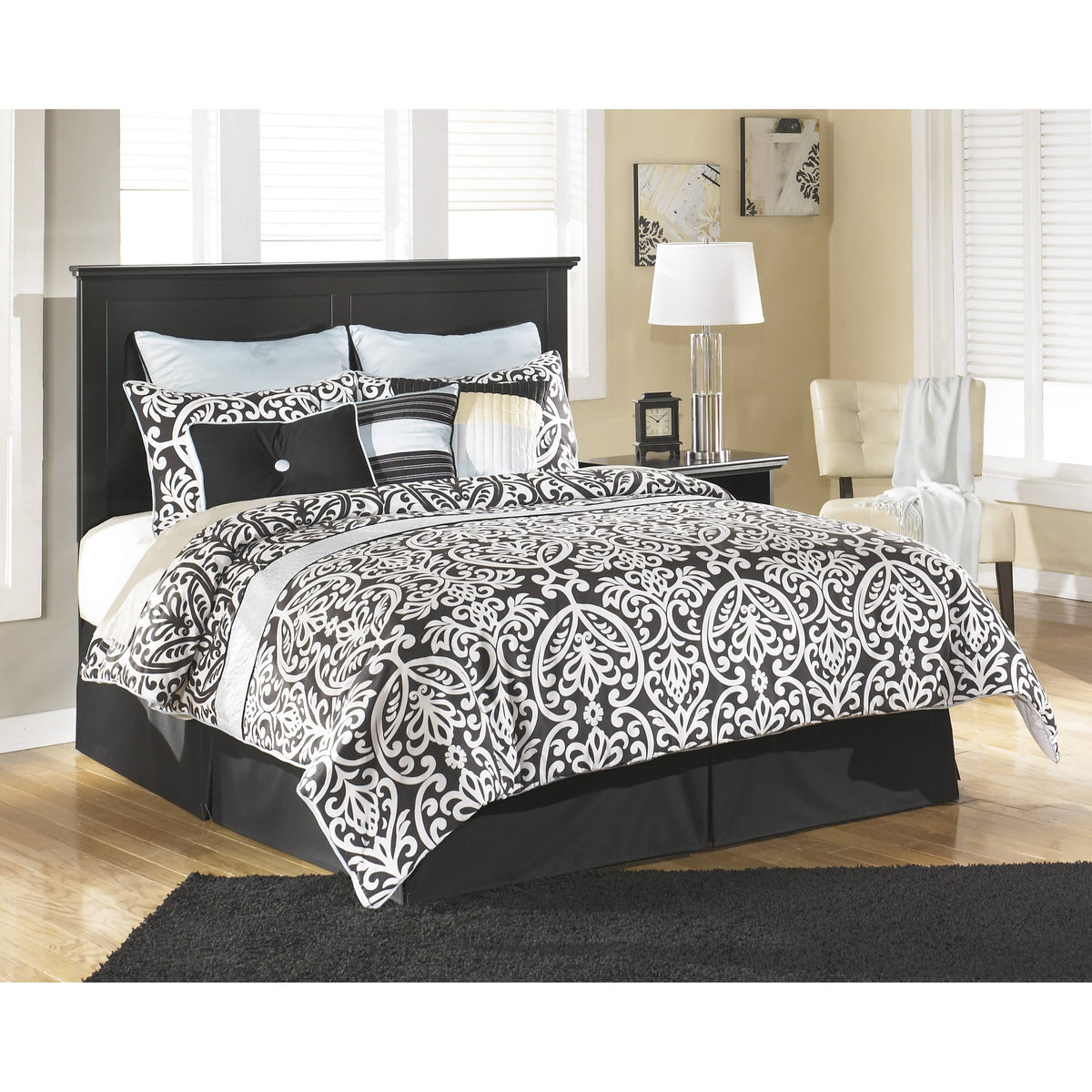 Black King California King Panel Headboard Q786