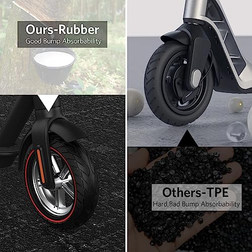 10x2.50 Solid Rubber Tubeless Scooter Tire 2pc Red Y8626