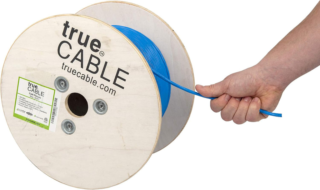 White Cat6 Plenum 500ft Bare Copper Ethernet Cable Q187910