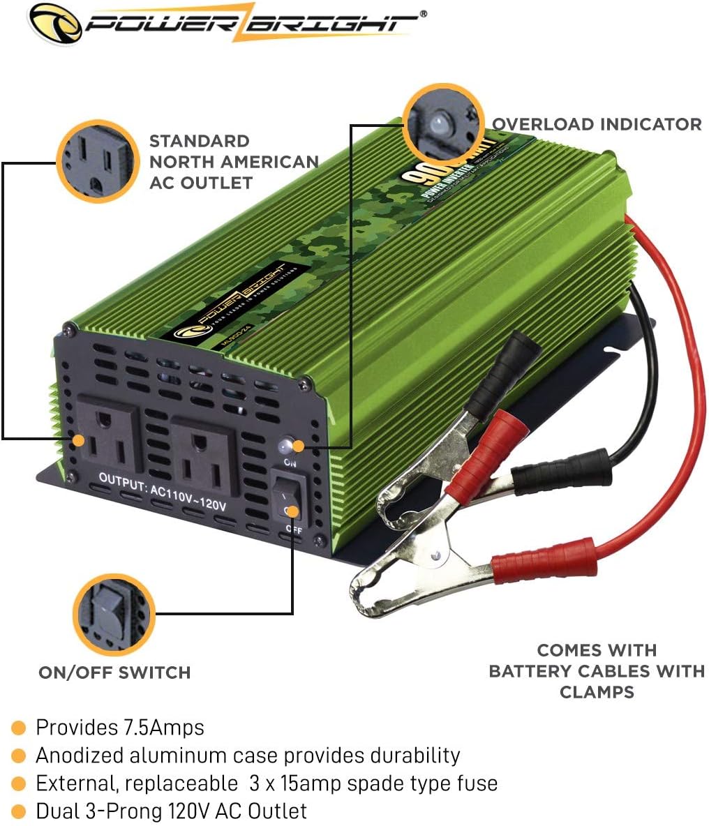 400 Watt 24V Modified Sine Wave Power Inverter with Dual 110V AC Outlets W712