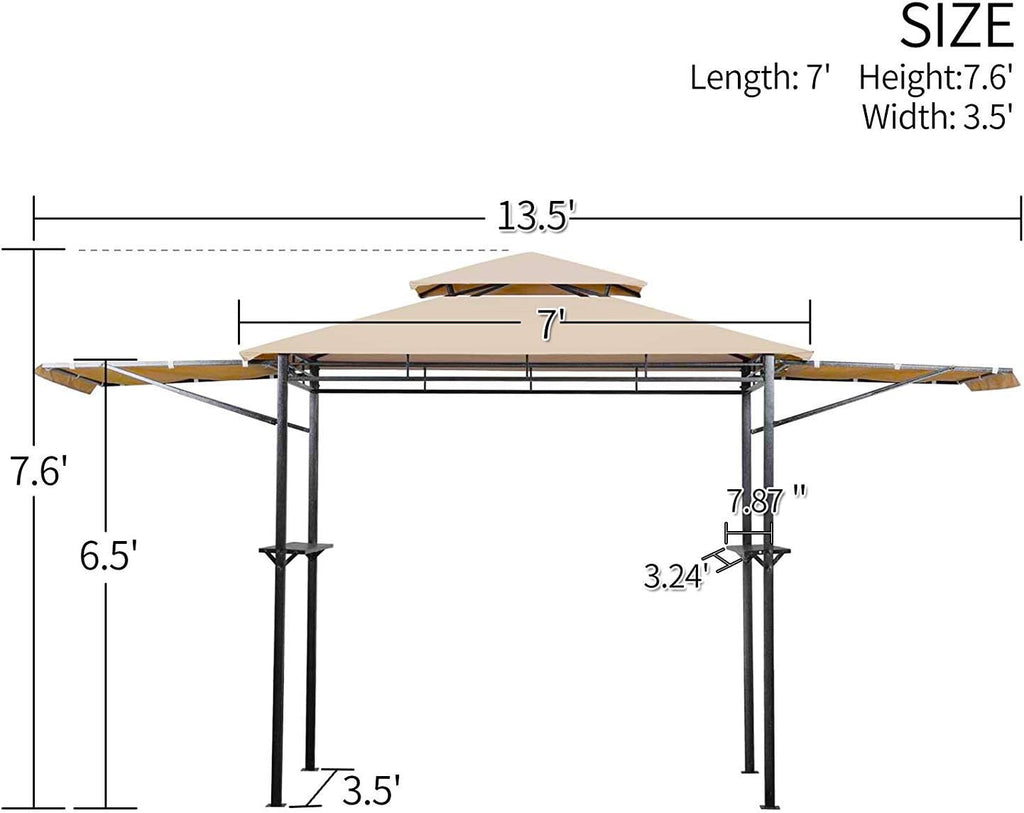 13.5ft 2-Tier Outdoor Canopy W2033