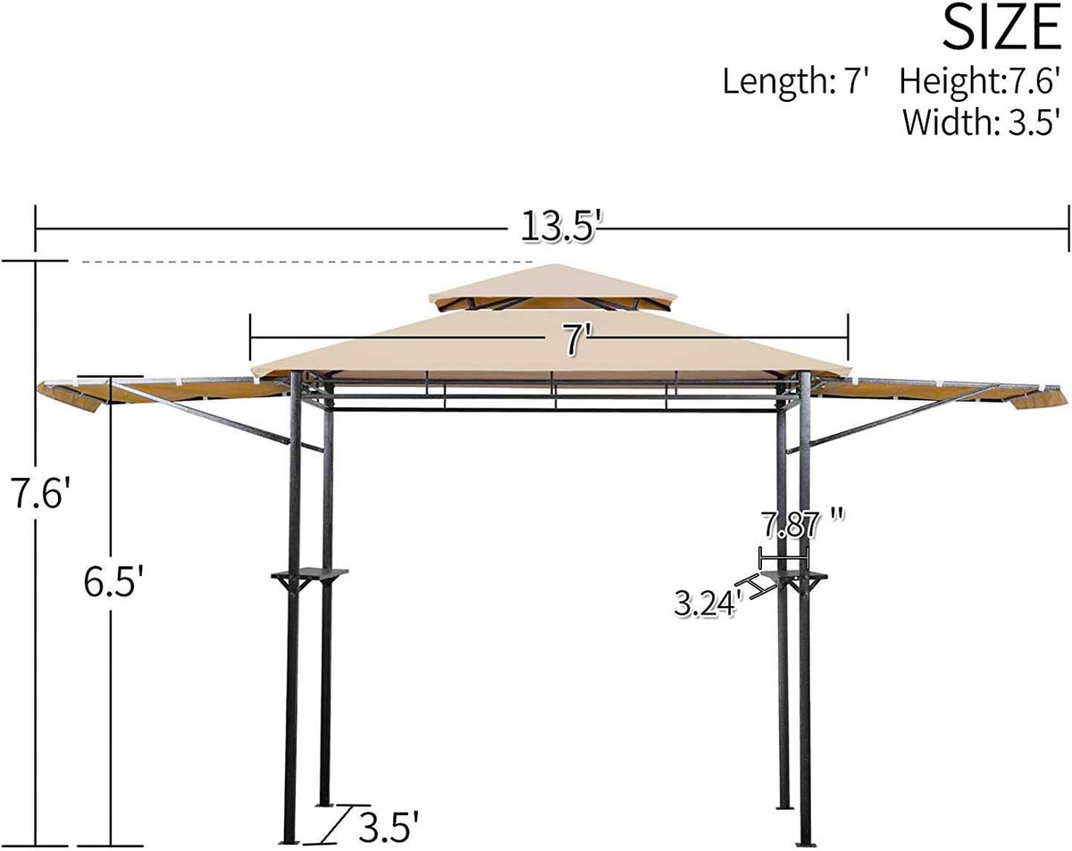 13.5ft 2-Tier Outdoor Canopy W2033