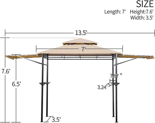13.5ft 2-Tier Outdoor Canopy W2033