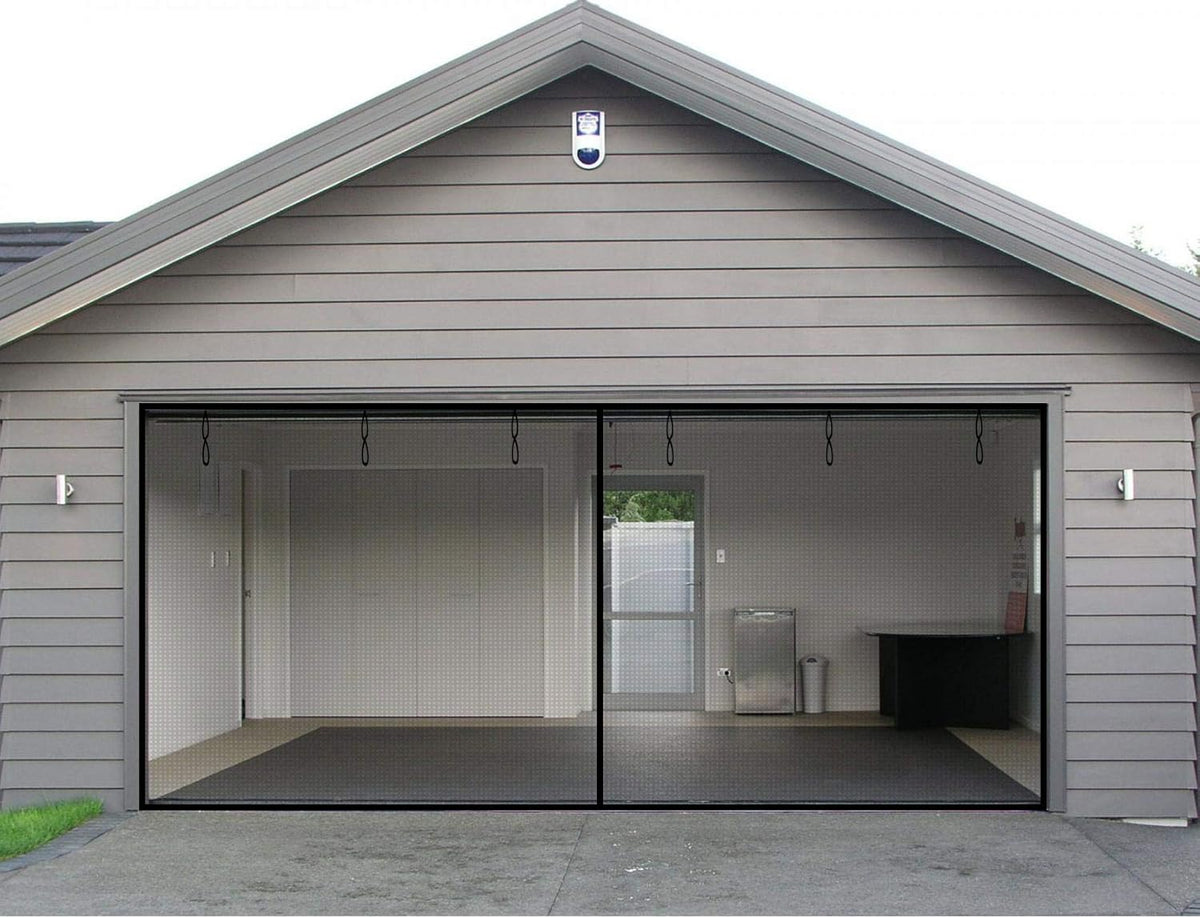 16x7Ft Magnetic Closure Fiberglass Mesh Garage Door Screen D4881