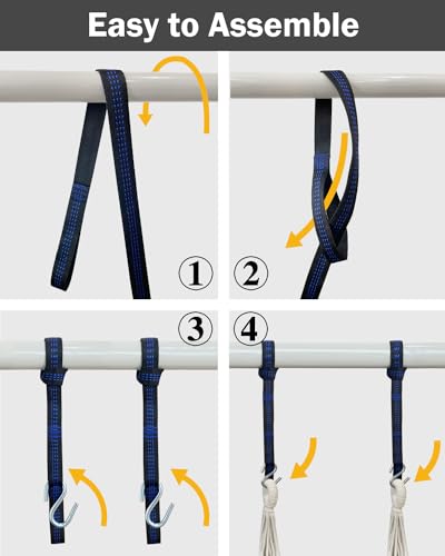 Hanging Cotton Hammock Chair with 2 Cushions P56130