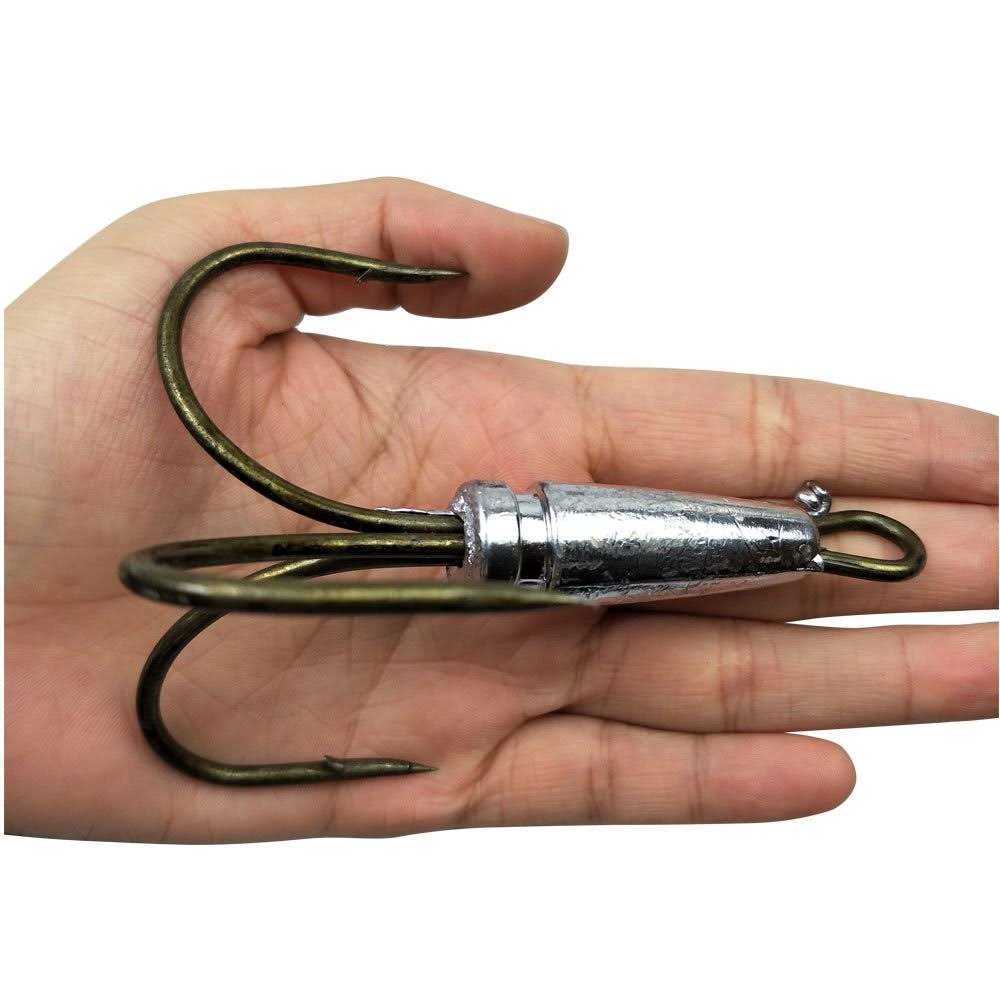 2pcs/Pack Weighted Treble Hooks 5 Sizes 0.7oz 1.1oz 1.6oz 2.1oz 2.8oz M480531
