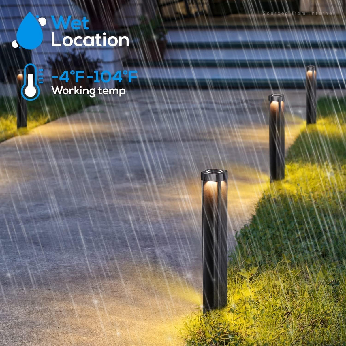 12-Pack Low Voltage Bollard Pathway Lights K734