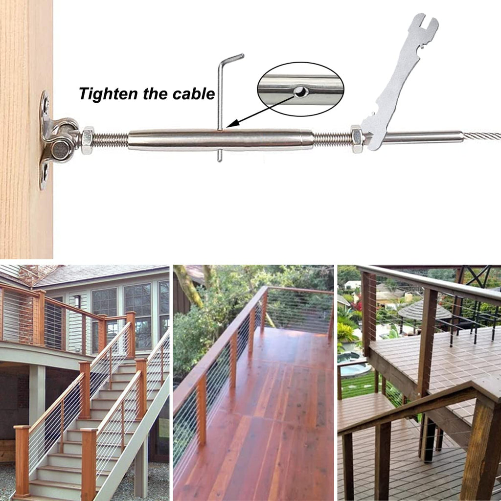 3/16 Cable Railing Hardware Kit T316 Marine Grade J63444