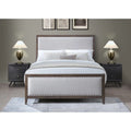 Natural Solid Wood Upholstered Adjustable Platform Bed Queen T631716